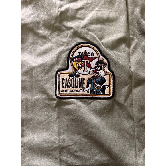 Looney Tunes Acme Garage VTG Embroidered Full Zip Shirt/Vest Taz Bugs Tweety LG - Picture 10 of 11